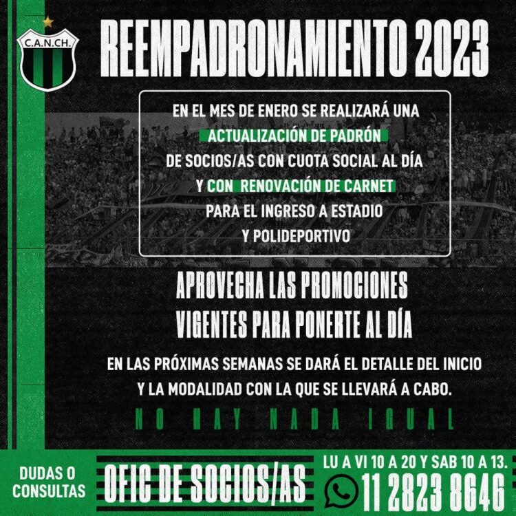 Actualizaci&oacute;n de Socios y Socias &ndash; Reempadronamiento